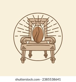 Coffee Logo Vector Minimalistic Mascot