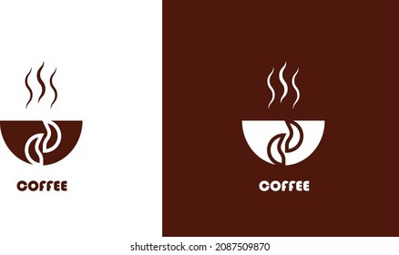 coffee logo vector. coffee shop logo.