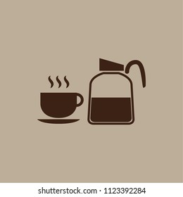 Coffee logo vector. symbol. free space for text. wallpaper. background. label.