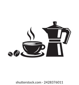 Kaffee-Logo-Vektor-Vorlage, Kaffee-Logo-Vektor-Elemente, Kaffee-Vektor-Illustration