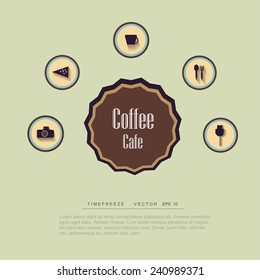  coffee logo vector vintage background