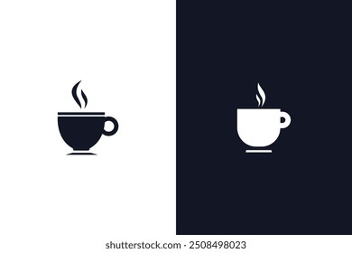 Vektor-Set mit Kaffee-Logo, Illustration des Kaffee-Logos, flaches Symbol des Kaffee-Sets