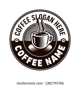 Coffee logo. Vintage cafe logo. Vector and illustrations.