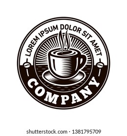 Coffee logo. Vintage cafe logo. Vector and illustrations.