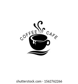Coffee logo vintage, Cafe logo. coffee. vector illustration. editable, Black