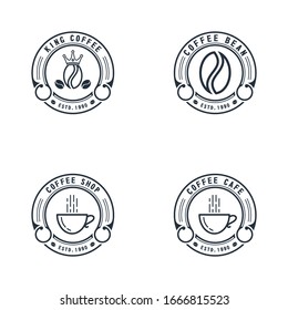 Logo del café con un concepto vintage