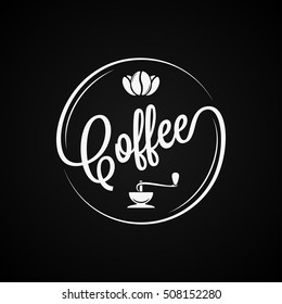 Coffee Logo Vintage Design Background