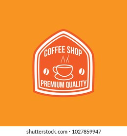 Coffee logo vintage vector icon cafe shop element illustration emblem isolated retro