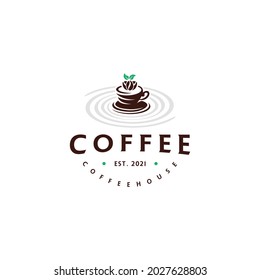 Coffee logo vintage - vector illustration