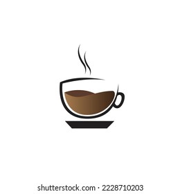 coffee logo vintage. vector illustration. Hand and coffee logo