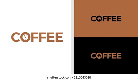 COFFEE LOGO WORDMARK NEGATIVE SPACE EDITABLE