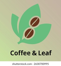 coffee logo,leaf logo, coffee and leaf logo illustration vector