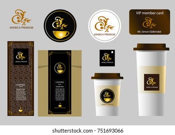 Coffee logos and labels