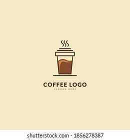 Coffee logotype. Minimalist coffee logo concept, fit for cafe, restaurant, packaging and coffee business. Illustration vector logo.