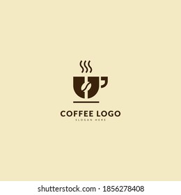 Coffee logotype. Minimalist coffee logo concept, fit for cafe, restaurant, packaging and coffee business. Illustration vector logo.