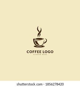 Coffee logotype. Minimalist coffee logo concept, fit for cafe, restaurant, packaging and coffee business. Illustration vector logo.