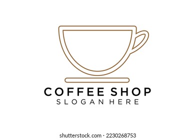 Coffee logotype. Minimalist coffee logo concept, fit for caffe, restaurant, packaging and coffee business. Illustration vector logo.