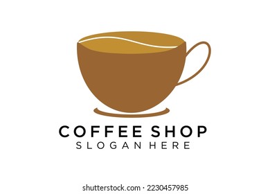Coffee logotype. Minimalist coffee logo concept, fit for caffe, restaurant, packaging and coffee business. Illustration vector logo.