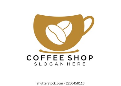 Coffee logotype. Minimalist coffee logo concept, fit for caffe, restaurant, packaging and coffee business. Illustration vector logo.