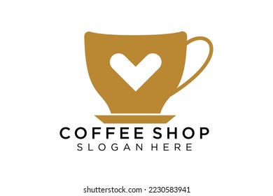 Coffee logotype. Minimalist coffee logo concept, fit for caffe, restaurant, packaging and coffee business. Illustration vector logo.