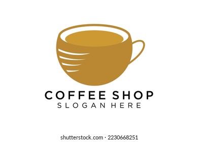 Coffee logotype. Minimalist coffee logo concept, fit for caffe, restaurant, packaging and coffee business. Illustration vector logo.
