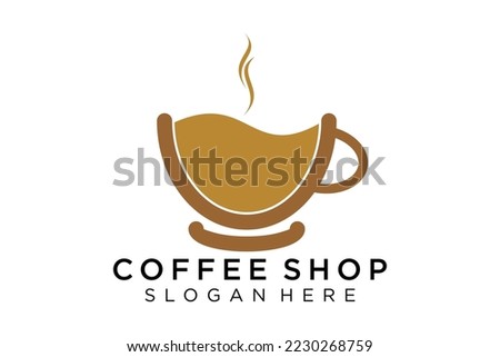 Coffee logotype. Minimalist coffee logo concept, fit for caffe, restaurant, packaging and coffee business. Illustration vector logo.