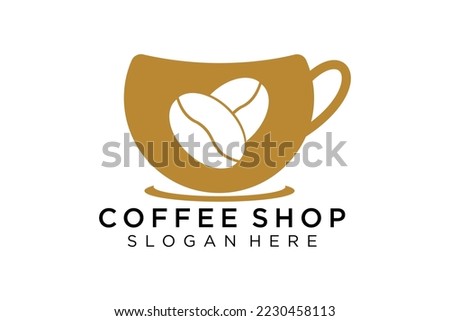Coffee logotype. Minimalist coffee logo concept, fit for caffe, restaurant, packaging and coffee business. Illustration vector logo.