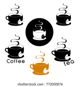 Coffee logotype. Stylized coffee cup icon. Vector illustration
