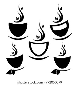 Coffee logotype. Stylized coffee cup icon. Vector illustration