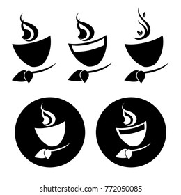 Coffee logotype. Stylized coffee cup icon. Vector illustration
