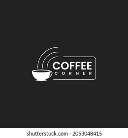 Coffee Logotype Templates and Coffee Accessories Illustration with Incorporated Icons with Fictitious Names