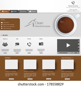 Coffee and lounge website design template 