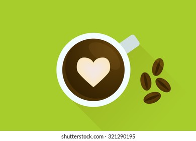Coffee & love icon