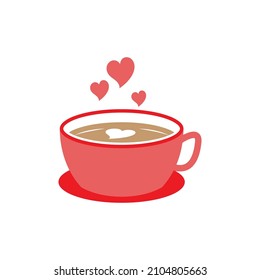 Coffee love icon design template vector isolated