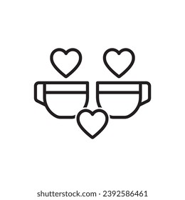 Coffee Love Icon Sign Symbol 