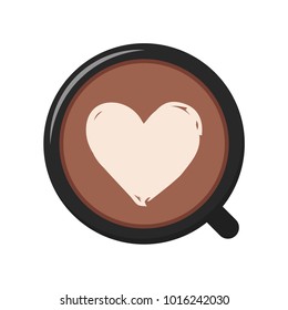 Coffee love icon vector. free space for text. wallpaper.