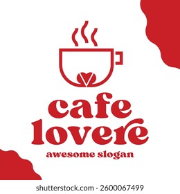 A coffee love logo design