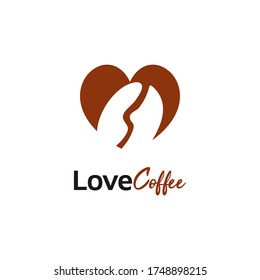 Coffee and love logo design concepts