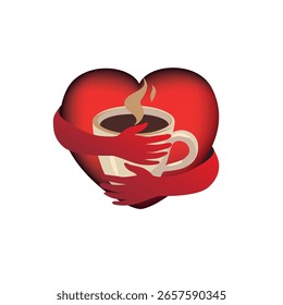 El café ama la idea del diseño del logotipo.