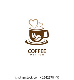 Coffee love logo images illustration design