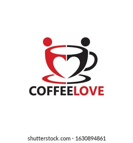 Coffee Love Logo Template Design