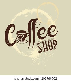 coffee love retro style vector art