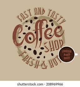 coffee love retro style vector art