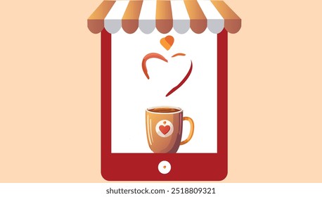 Coffee with love shop banner