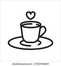 Ícone de linha simples Coffee Love