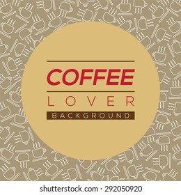Coffee Lover Background Vector Illustration