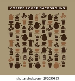 Coffee Lover Background Vector Illustration