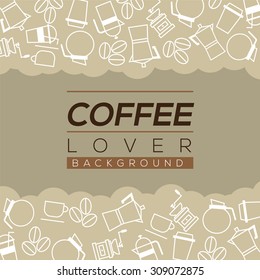 Coffee Lover Background Vector Illustration
