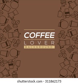 Coffee Lover Background Vector Illustration