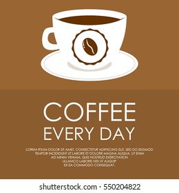 Coffee lover, cafe poster design. Coffee addict t shirt design